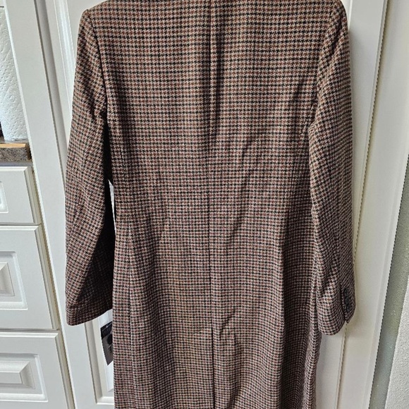WOMENS RALPH LAUREN HOUNDSTOOTH LEGACY CHECK LONG COAT - Picture 4 of 4